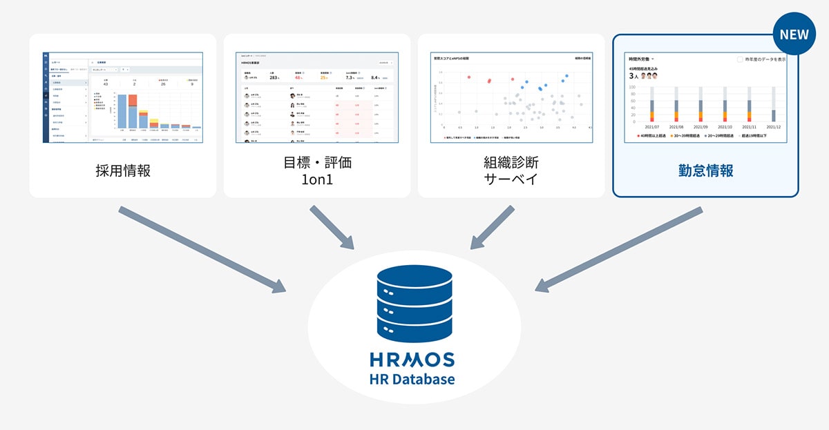 「HRMOS」シリーズで可視化される人事データ